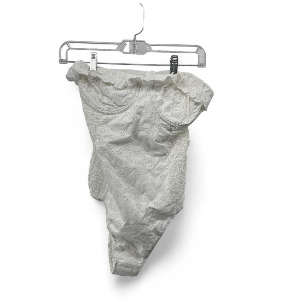DÔEN white lace one piece swimsuit Size L
